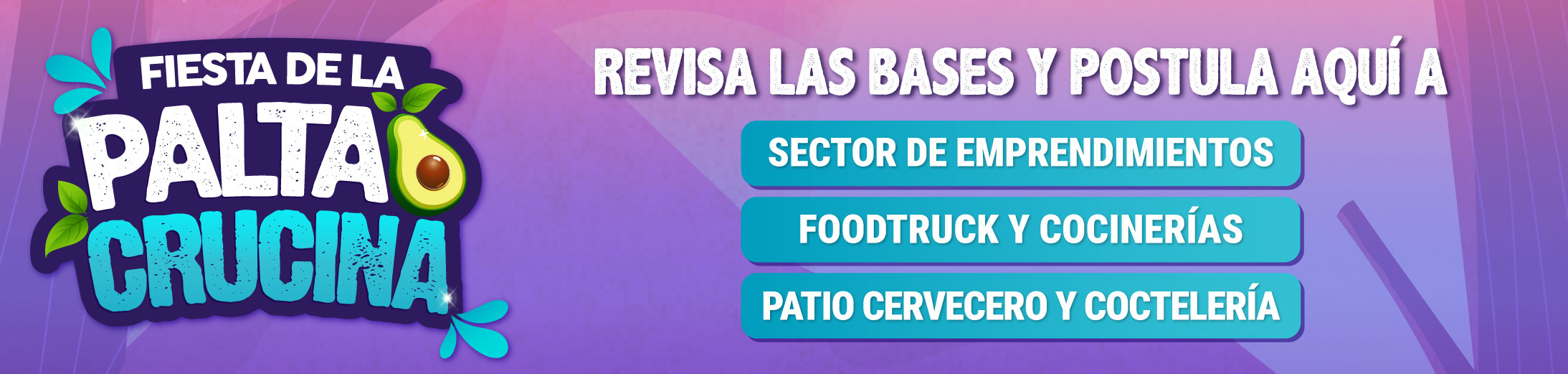 Ya están disponibles las postulaciones para ser parte del sector de emprendimientos de la tercera versión de la Fiesta de la Palta Crucina, que se rea